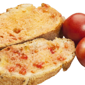 Tostada con tomate y aceite de oliva